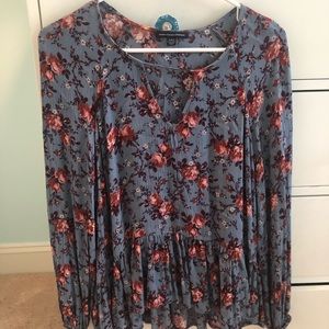 Floral American Eagle Blouse